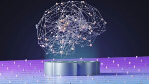 ニューラルネットワーク状の3DCG人工知能の脳